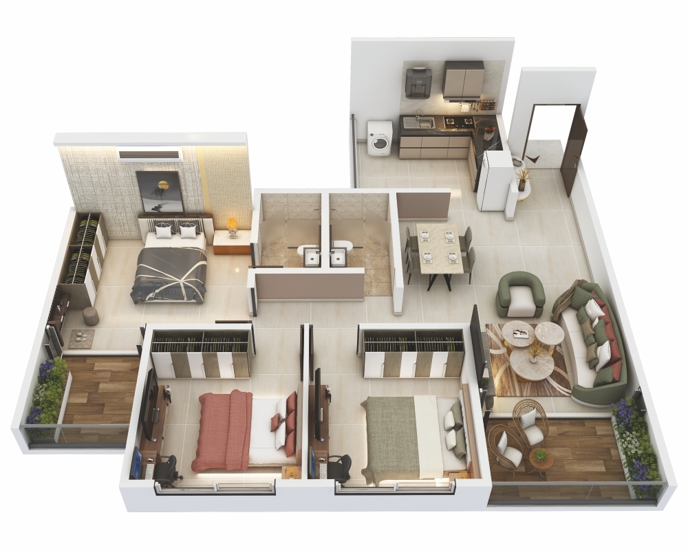 3 BHK Central Wakad